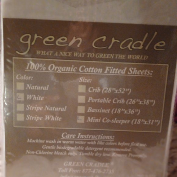 Organic co sleeper Sheets set of 2 - Picture 1 of 2